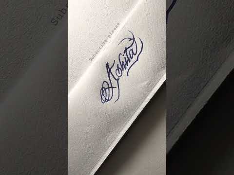 'Ashita'name written in Calligraphy style in 15seconds | #shorts #calligraphy #handwriting