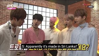 BTS saying the trophy of Show Champion is made in 