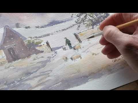 Thumbnail of How to paint sheep, a sheep dog and figure into your snow scene. #colinsteedart Thumbnail of How to paint sheep, a sheep dog and figure into your snow scene. #colinsteedart