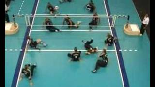 Zitvolleybal EK 2007 NED-DUI