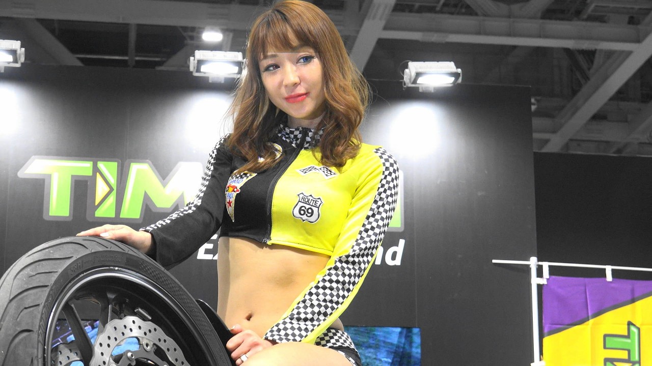 東京モーターサイクルショー ERI TIMSUNブース コンパニオン 4K