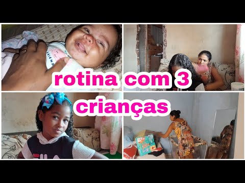 vlog/minha rotina com 3 crianças