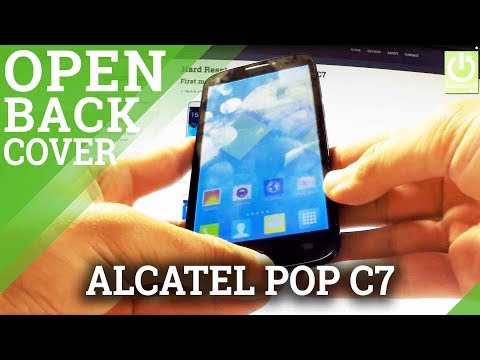 Remove Battery in ALCATEL 7041D Pop C7 - Open Back Cover / Soft Reset