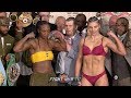CLARESSA SHIELDS & CHRISTINA HAMMER FIRED UP AT WEIGH IN! COME FACE TO FACE 1 DAY BEFORE FIGHT!
