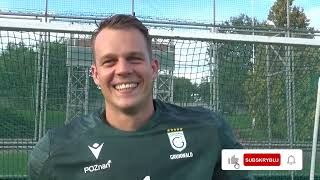 Bramkarz Grunwaldu Mateusz Popiołkowski, mówi dlaczego później rozpoczął przygotowania do sezonu?