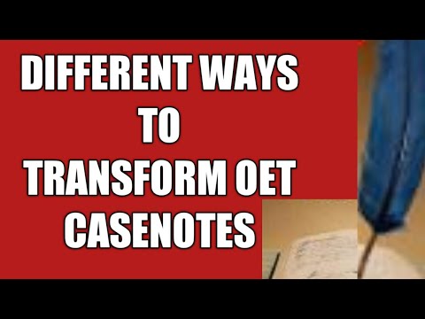 #How to transform OET casenotes# Paraphrasing#