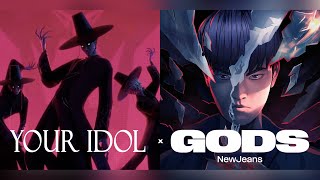 Download lagu Your Idol x GODS (mashup) - Saja Boys   League of Legends ft. NewJeans mp3