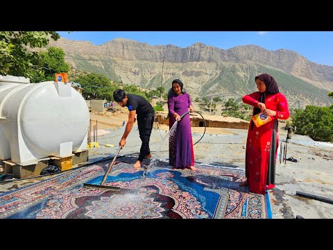Nomadic Traditions: Washing Rugs & Cooking Local Delicacies with Mahmoud and Azam🏔️👨‍👩‍👧‍👦🧹