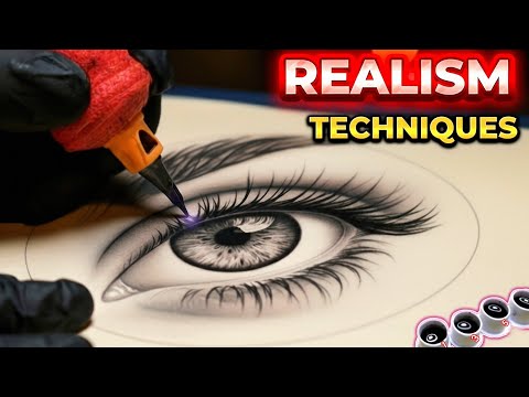Realistic Eye Tattoo Shading Techniques | Soft Realism 3D eye tattoo tutorial