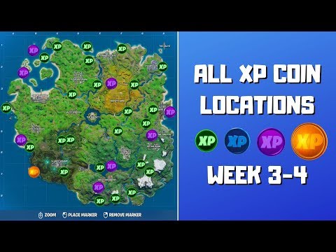 All XP Coins Locations in Fortnite Week 3-4 (Green, Purple and Gold)! - Fortnite Chapter 2 Season 2