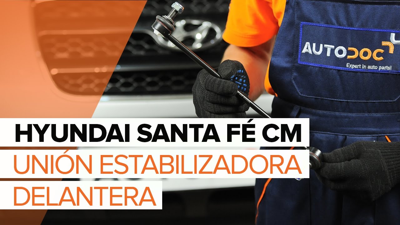 Cómo cambiar: bieletas de suspensión de la parte delantera - Hyundai Santa Fe CM | Guía de sustitución
