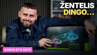 Kur dingo Žentelis? AORUS RTX 5070 Infinity apžvalga