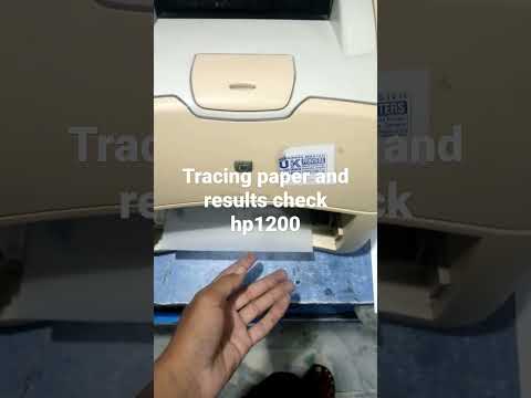 hp 1200 tracing paper and results test #shorts