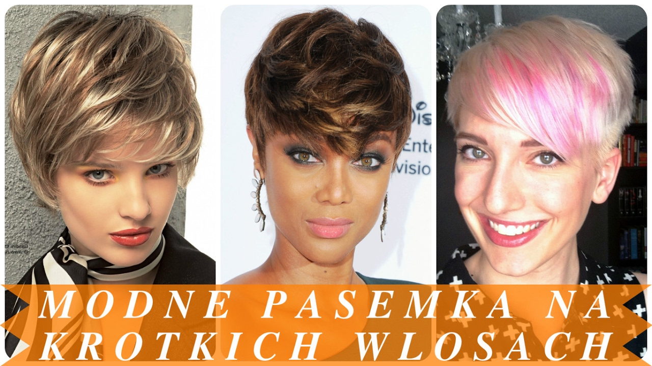 Modne pasemka na krotkich wlosach