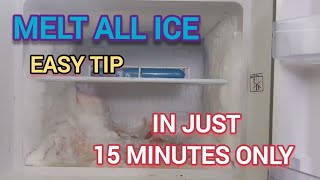 Easy tip how to remove ice from freezer in just 15 minutes @homemadecuisine584