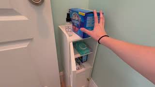 Review of the Hzuaneri Bathroom Storage Cabinet, Corner Floor Cabinet with 2 Doors, Adjustable Shelf