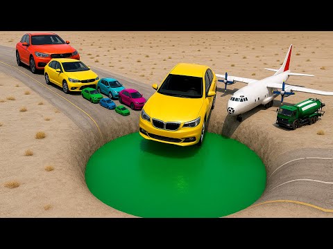 🔴 BIG to SMALL CARS vs GIANT PIT MARATHON 🔥💥 – BeamNG.drive Ultimate Mega Mix | Impala BeamNG