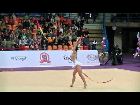 Kiss Boglarka (HUN) ribbon  Grand Prix Moscow 2015 All-around