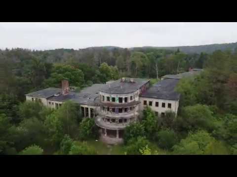 Dji Mavic mini footage : Lost place from above "FDGB Heim Fritz heckert"  Gernrode  - Harz mountains