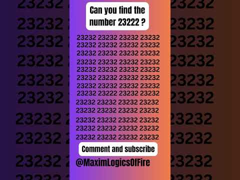 Find the number 23222😱 #shorts #maths #viral