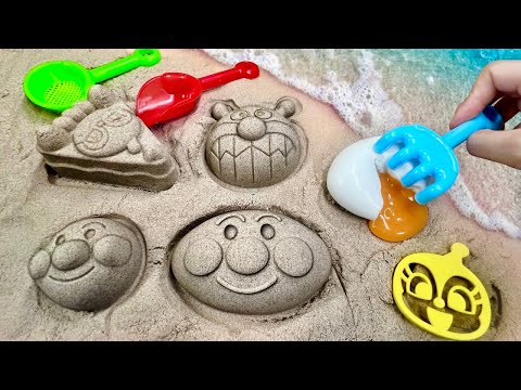 砂場で遊ぼう！アンパンマンの型でたくさん砂遊び！お人形を発見したり、おままごと遊びに挑戦してみよう(#たまごMammy)