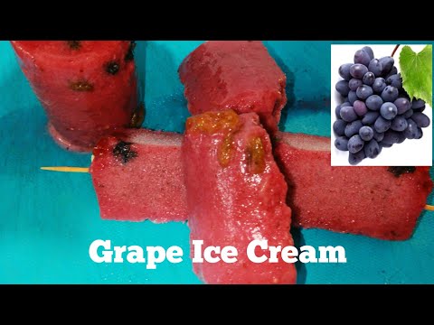 Black Grape Ice Cream Recipe/ Home Made Black Grape Ice Cream/Habeeb Food N Travel
