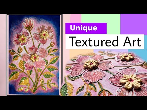 MUST SEE Texture! ✨ Easy DIY you can try - Textured Flower + Air Dry Clay | Wall Decor Ideas