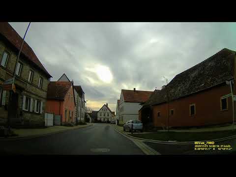 D: Gemeinde Kolitzheim. Landkreis Schweinfurt. Ortsdurchfahrt. November 2020