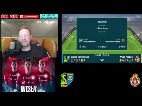 Siarka Tarnobrzeg v Wisla Krakow - Live English Commentary & Match Animations