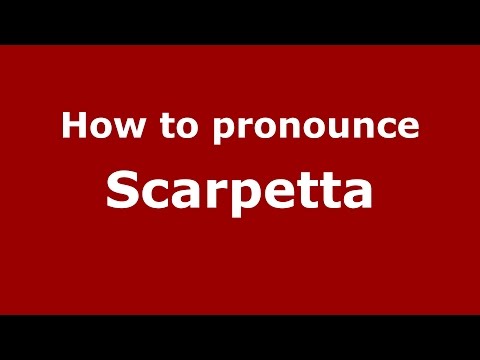 How to pronounce Scarpetta