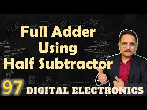 Full Adder using Half Subtractor Combinational circuit in Digital Electronics FullAdder