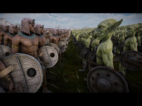10.000 EGYPT SPEARMAN vs 20.000 GOBLINS - ULTIMATE EPIC BATTLE SIMULATOR 2 - UEBS 2