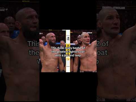 He really beat two of the greatest fighters oat with a jab and a teep 🤧 #ufc #seanstrickland #mma