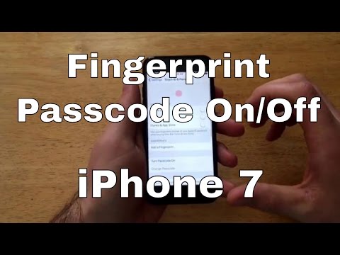 How to Turn Fingerprint Passcode on/off - iPhone 7/7