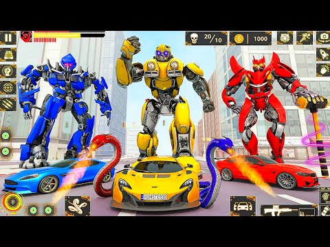 Snake Robot Hero Transform Car Super Robot Games - Android Gameplay