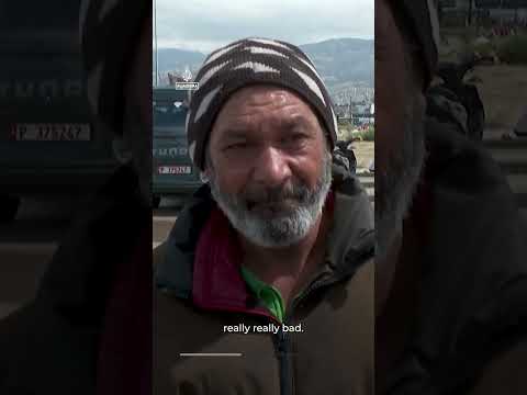 Displaced families shelter in tents in Beirut amid Israeli strikes