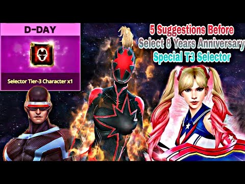 5 Suggestions Before Select 8 Years Anniversary Special T3 Selector - Marvel Future Fight