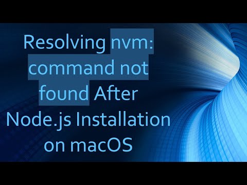 Nvm Command Not Found