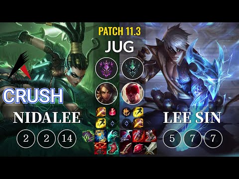 ASP Crush Nidalee vs Lee Sin Jungle - KR Patch 11.3