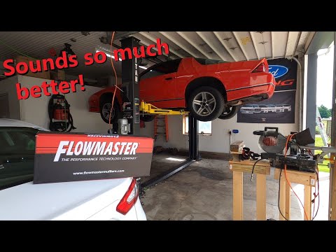 3rd gen Camaro Flowmaster muffler install | Iroc-z