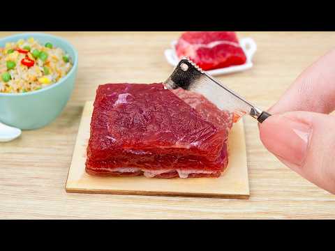 Amazing Miniature Cooking Food 🥩 How to Cook Beef Steak, Fried Chicken