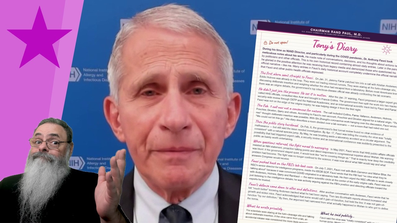 DIÁRIOS do DR FAUCI mostram FIXAÇÃO com a FAMA e OCULTAÇÃO de INFORMAÇÕES MORTAL