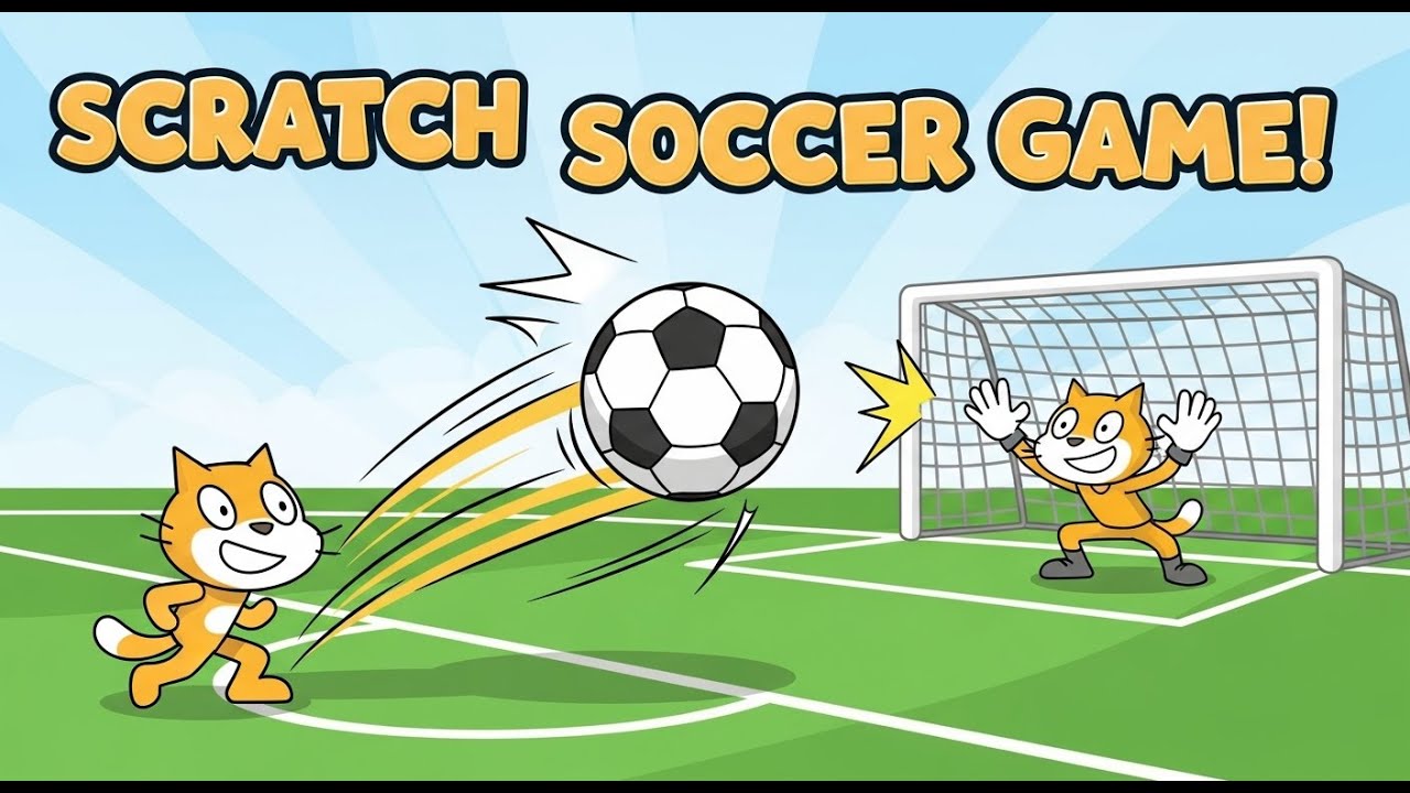 Scratch Soccer Game ⚽ | Fun Coding Project for Beginners#scratch #scratchtutorial #games