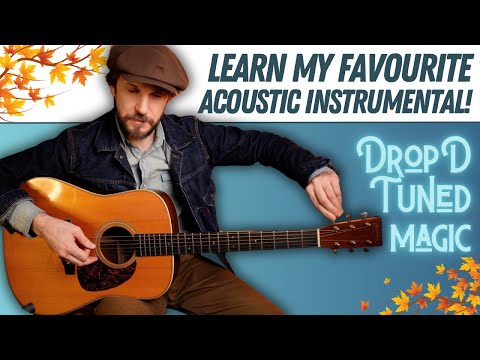 Drummers of England von Russ Barenberg. Instrumentalstück für Akustikgitarre in Drop-D-D-Darstell...