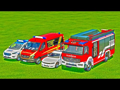 TRANSPORTATION OF EMERGENCY CARS USING MAN TRUCK & PARKOUR - Farming Simulator 2022
