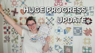 PROGRESS ON ALICE'S WONDERLAND SAMPLER! | Quilting Vlog
