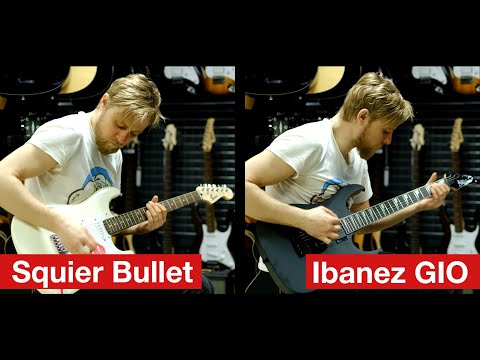 Ibanez GIO GRG121DX vs Fender Squier Bullet Strat HSS 🎸 Tone Demo