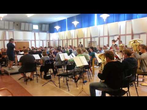 Blåslandslaget på Lunnevad folkhögskola inför VM 2017