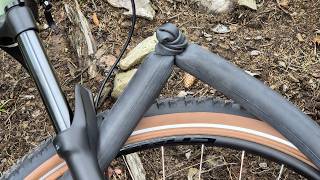 How to fix flat tire with no tools and not removing the wheels from a bicycle.