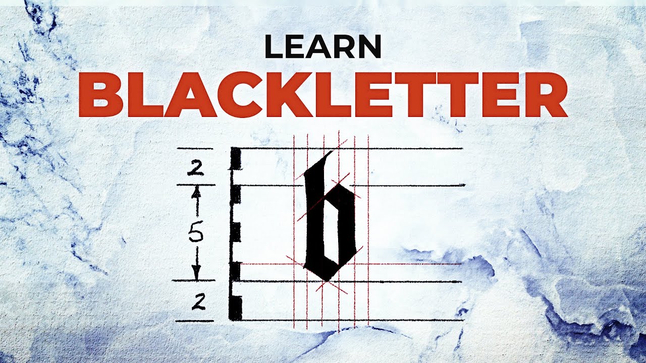 EASY Gothic Calligraphy Alphabet Tutorial - Learn Blackletter